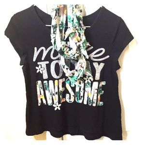 Α shirt and matching scarf